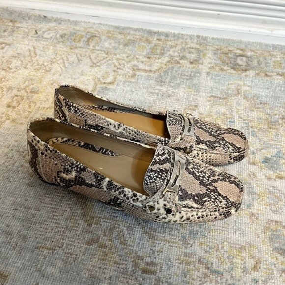 GEOX Respira Snake Embossed Loafers Women's Leather Shoes Size 36 EU - Picture 8 of 9